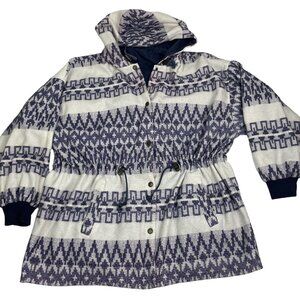 Vintage Womens Southwestern Style Parka Jacket OS by Daniel Aztec Pattern